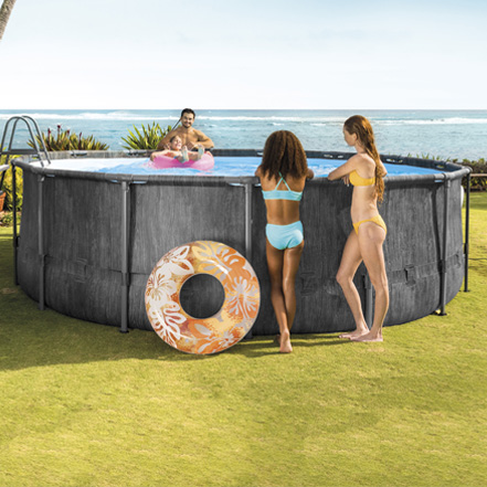 Piscine tubulaire ronde Intex ambiance 1