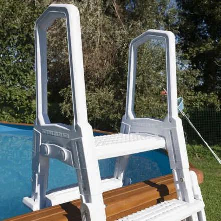 echelle piscine hors sol pvc blanc