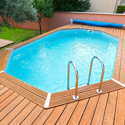 Piscine bois Océa enterré en bois clair