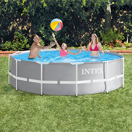 piscine tubulaire ronde Prism Frame Intex photo d'ambiance