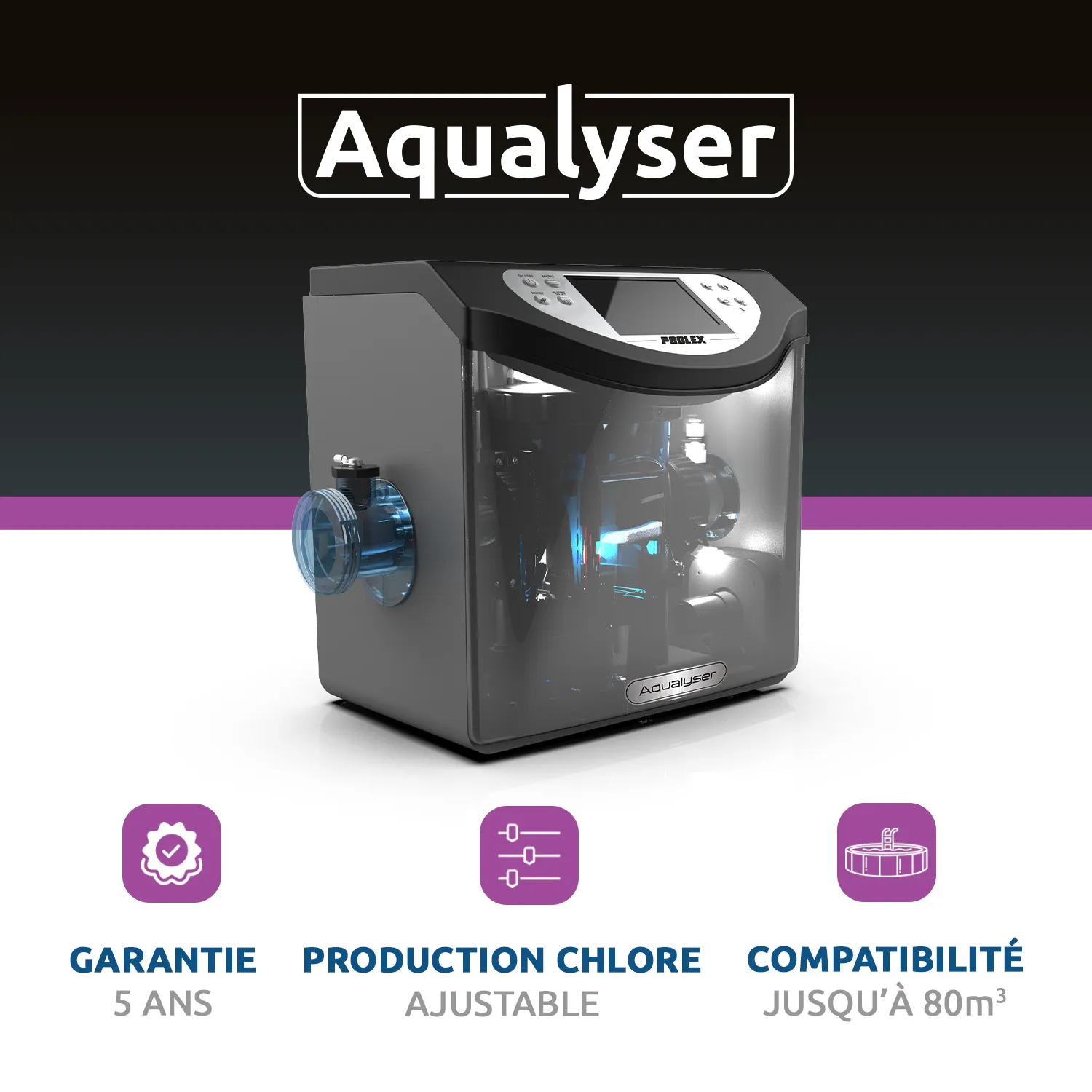 Électrolyseur connecté Aqualyser Poolex