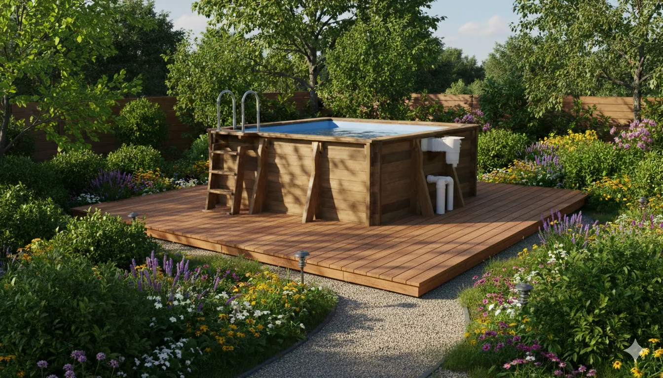 Piscine extérieur en bois oasis piscines