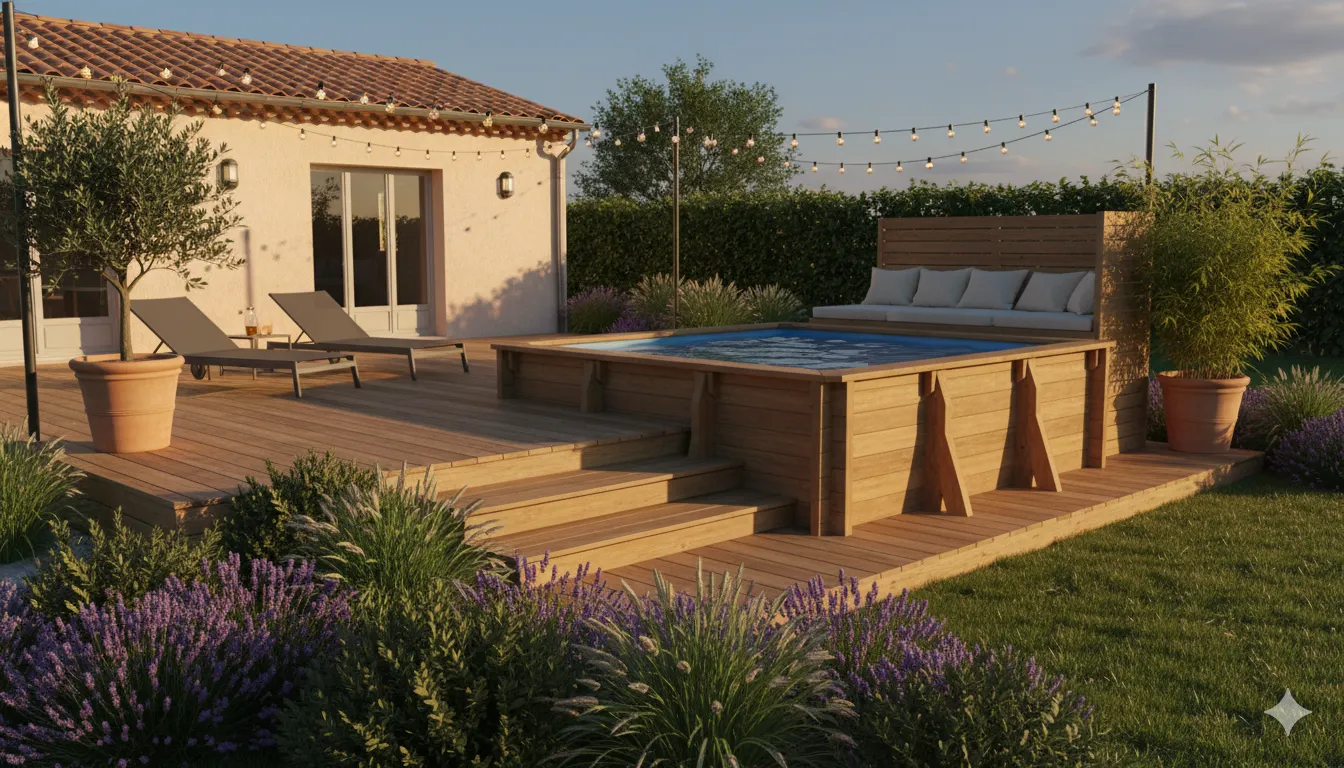 Piscine extérieur en bois oasis piscines