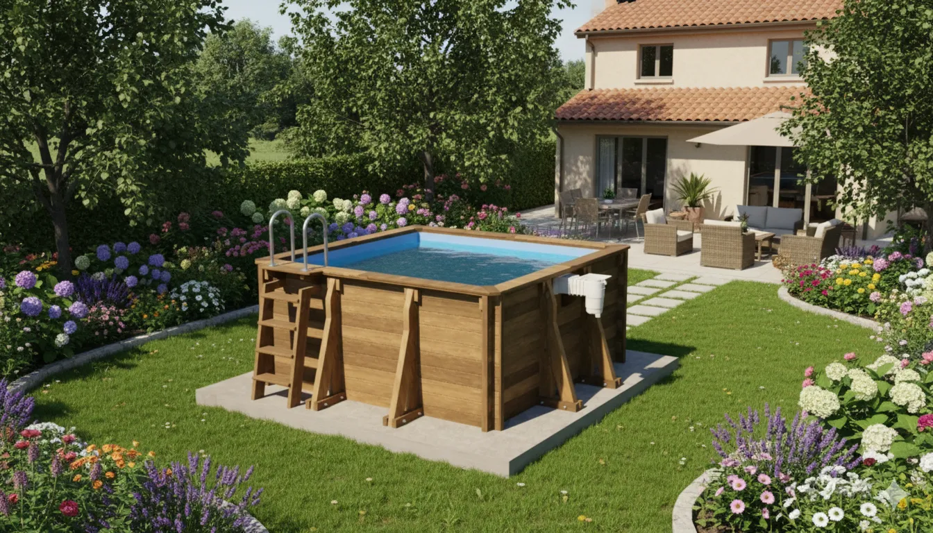 Piscine extérieur en bois oasis piscines