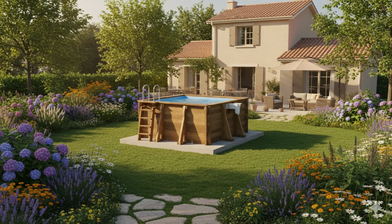 Piscine extérieur en bois oasis piscines