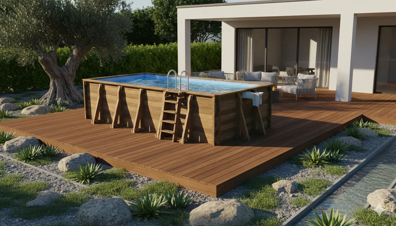 Piscine extérieur en bois oasis piscines