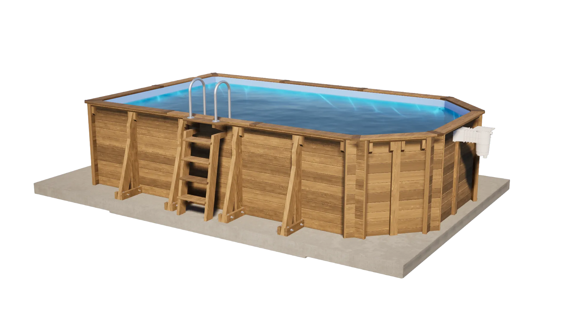 Piscine extérieur en bois oasis piscines