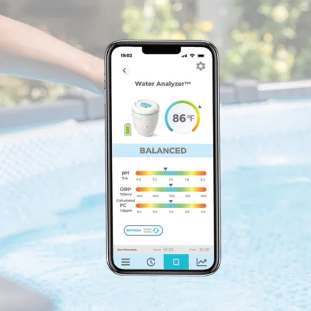 Analyseur d'eau de piscine Intex Application web