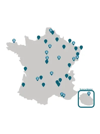 Carte des magasins oasis piscines